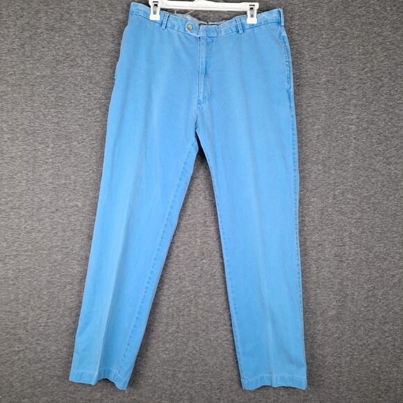 Peter Millar Pants Men's 36 Blue Chino Khaki Preppy Golf Pima Cotton Preppy - Picture 1 of 15